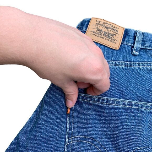 Vintage Orange Tab Levis Jeans Blue - Picture 8 of 14